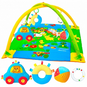 Коврик развивающий с дугами лужайка (с машинкой) (Мякиши, 193 МЯКИШИsim)